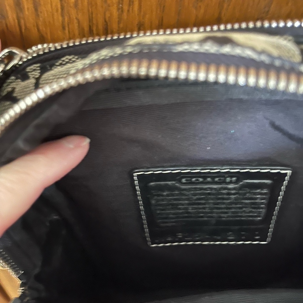 Coach Black and Gray Messenger Bag with Signature Monogram - Picture 3 of 3